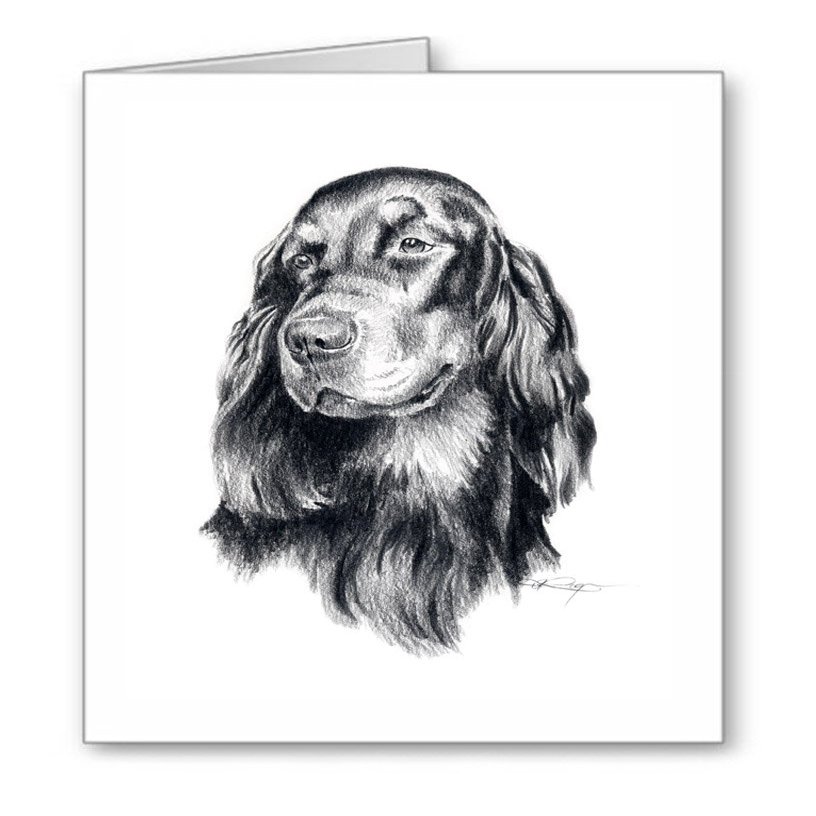 DJ Rogers Fine Art Gordon Setter - Set of 10 Dog Note Cards With Envelopes