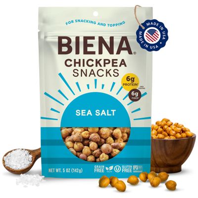 Biena Foods, Sea Salt Roasted Chickpea Snack, 5 Ounce