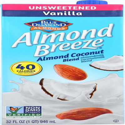 Blue Diamond Almond Breeze Almond Coconut Blend Unsweetened Vanilla -- 32 fl oz