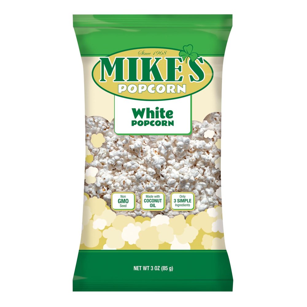 Mike's Popcorn - Traditional White Delight, Premium Classic Popcorn Cooked, Large 14 Oz Bag