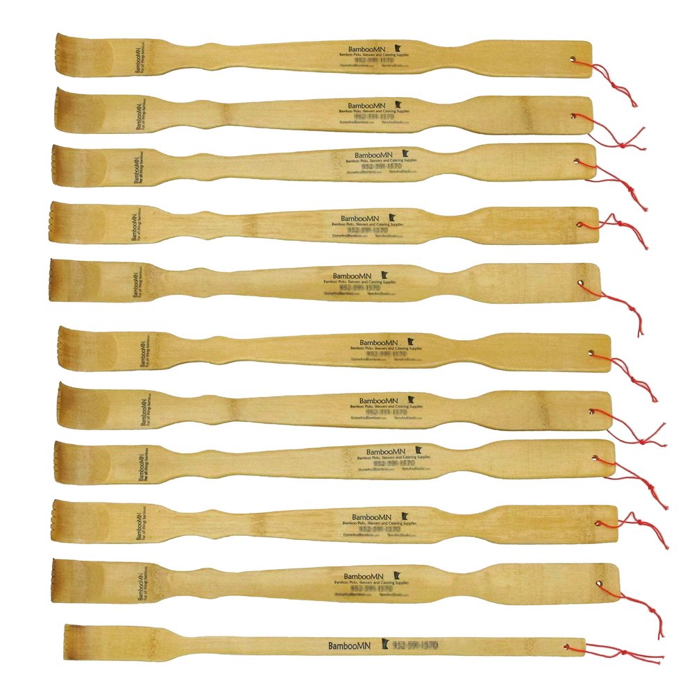 BambooMN 100x 17.5 Inch BambooMN Logo Backscratcher Plus 10 Free 17 Inch Thin Travel BambooMN Logo Backscratcher