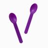 100-Count Heavy Duty Plastic Ice Cream Spoons Purple Color | Dishwasher Safe & Reusable for Ice Cream, Yogurt | Frozen Dessert Supplies view 2