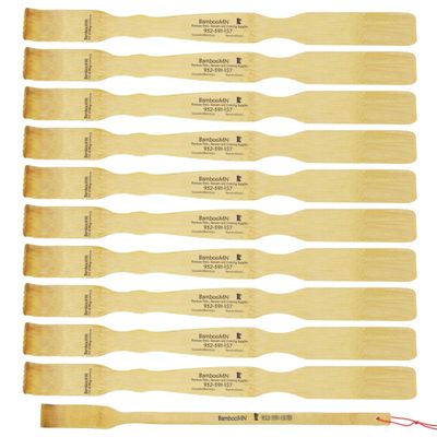 BambooMN 100x 17.5 Inch BambooMN Logo Back Scratchers Backscratchers Shoehorn Plus 10 Free 17 Inch Thin Travel BambooMN Logo Backscratcher