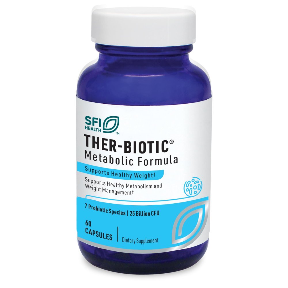 Klaire Labs SFI Health Ther-Biotic Metabolic Formula Probiotic - Lactobacillus & Bifidobacterium Species - Healthy Metabolism + Immune Support - Vegetarian 25b CFU for Adults (60 Capsules)