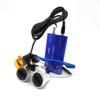 Dental Power Dental Binocular Loupes 3.5X 420mm + LED Head Light Lamp +Aluminum Box (Blue) by Dental Power view 3