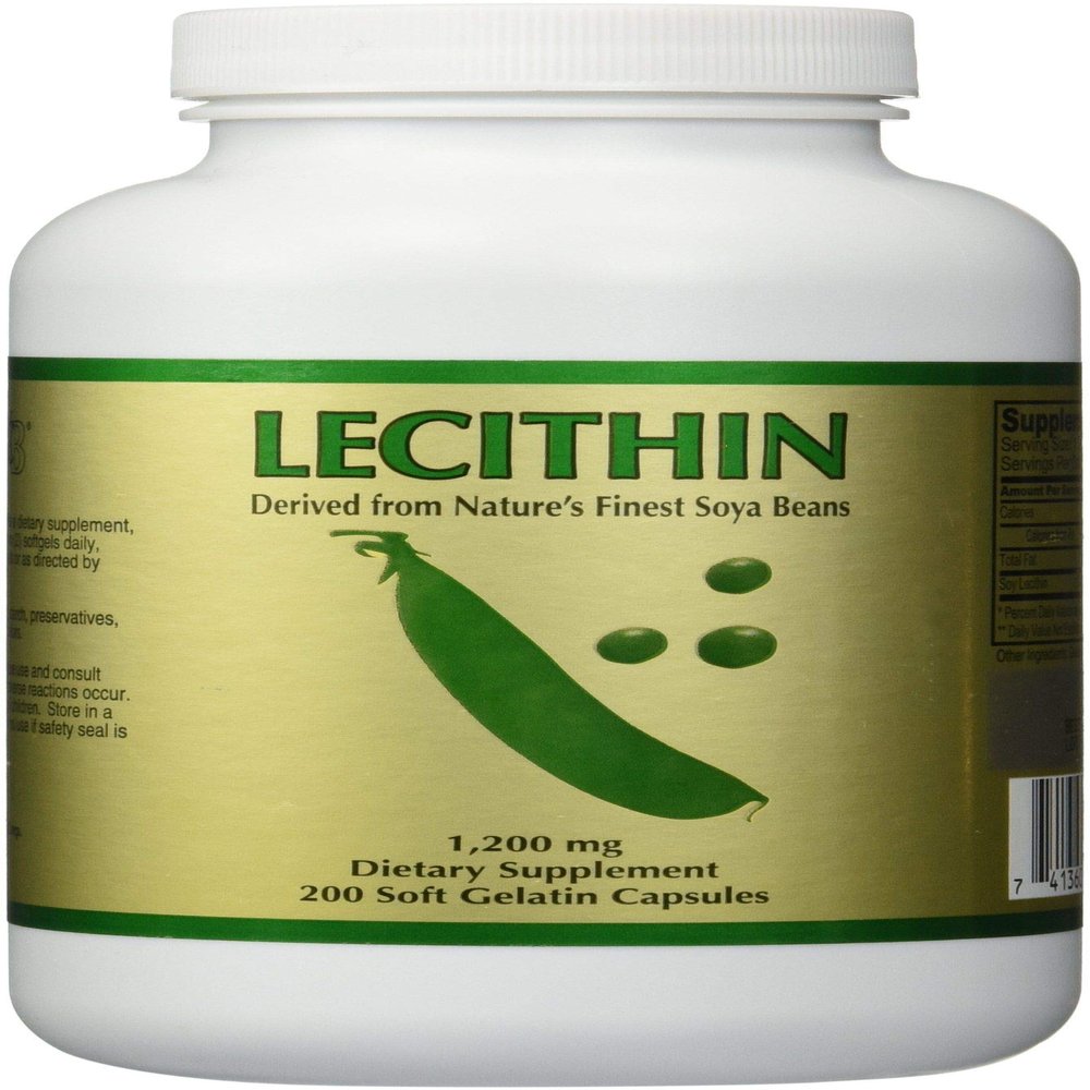 3 Bottles Lecithin (200 Softgels/ 1200 mg) by NCB