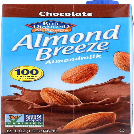 Blue Diamond Almond Breeze Almond Milk, Chocolate 32 fl oz (Pack of 2)