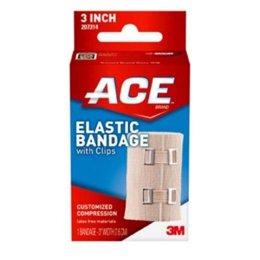 3M 207313 Health Care Elastic Bandage with Clip, 4" Size, Pack of 72
