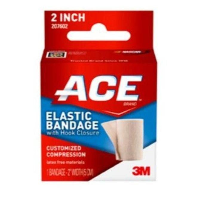 3M 207603 Health Care ACE Elastic Bandage with Hook Closure, Tan, 3" Width, Pack of 72
