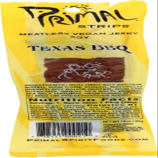 Primal Spirit SOY Vegan Jerky Classic Flavor Texas BBQ, 10 g. Plant Based Protein, Certified Non-GMO, No Preservatives, Sports Friendly Packaging (12 Pack, 1 Oz)