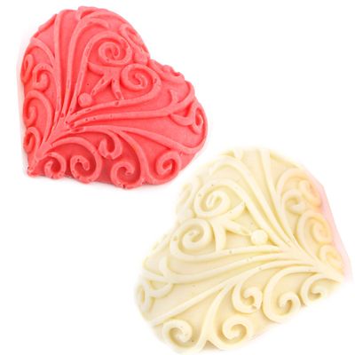Ghasitaram Gifts Valentines Gift Valentines Day Chocolates for Girlfriend/Boyfriend/Husband and Wife Heart Chocolate Set of 2 Designer Chocolate Hearts