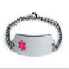 Adrenal Insufficiency Medical ID Alert Bracelet with Embossed Emblem from Stainless Steel. Style: Classic Wide, Premium Series. view 1