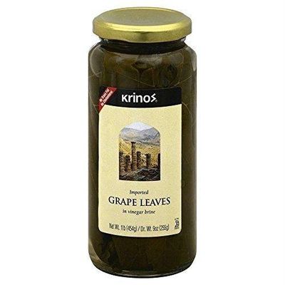 Krinos Imported Grape Leaves In Vinegar Brine, 16 OZ (Pack of 1) by Krinos Foods