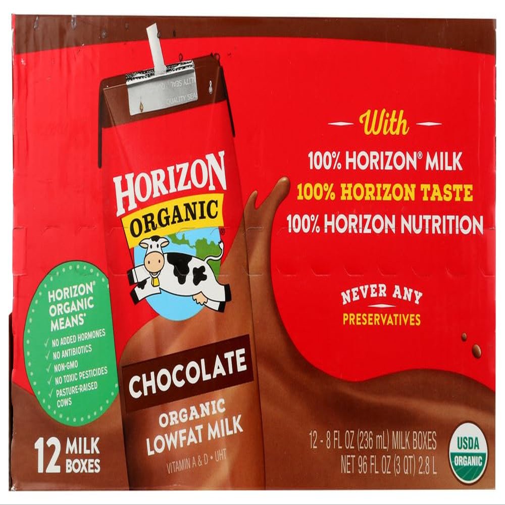 Horizon Organic Lowfat Milk Chocolate 12/8 FZ (Pack of 2) by Horizon Organic