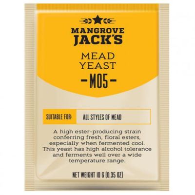 Mangrove Jacks Craft Series Mead Yeast M05  10 Gram Pack for Mead and Country Wine Fermentation  Sold by North Mountain Supply