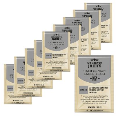 10x Mangrove Jacks Craft Series Yeast M54 Californian Lager (10g)