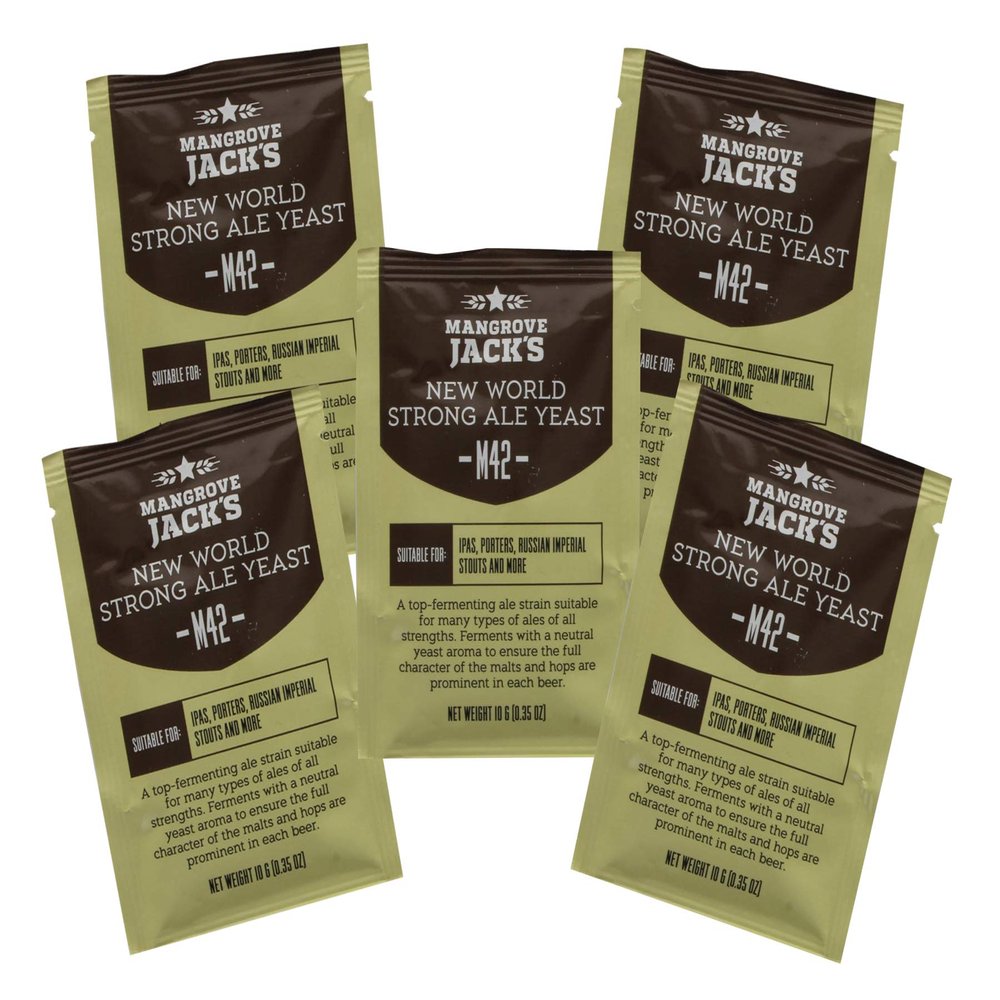 5X Mangrove Jack's Craft Series Yeast M42 New World Strong Ale (10g)