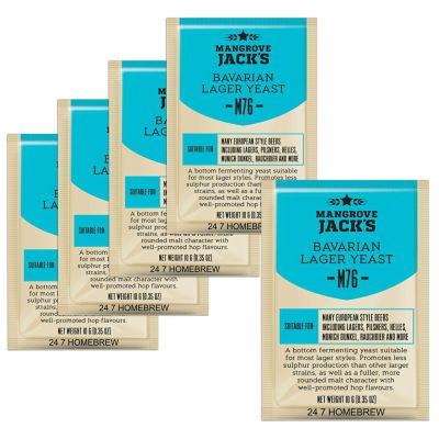 5X Mangrove Jacks Craft Series Yeast M76 Bavarian Lager (10g)