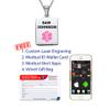 Divoti Deep Custom Laser Engraved Stainless Steel Medical Alert Necklace for Women, Sleek Tag Medical ID Necklace, Medical Pendant Tag w/Free Engraving -24/28" Curb Chain -Pink view 4