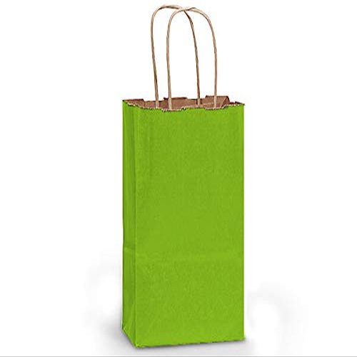 100% Recycled Kraft Tint Bags - Rose Apple Green 100% Rec. Kraft Bulk Shopping 5-1/2x3-1/4x8-3/8" (250 Bags) - Wraps-BRTAG