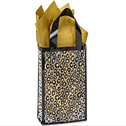 Frosted Leopard Safari Bags - Cub Safari Frosted Plastic Bags Mini Pk 3 mil HD Plastic 8x4 X10" (4 Packs; 25 Bags Per Pack) - Wraps-SAFFMC