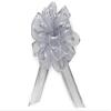 Sheer Gift Pull Bows - Silver Sheer w/Satin Edge 4" (5/8" Ribbon) - 18 Loops- Organza Pull Bow (4 Packs; 12 Bows Per Pack) - WRAPS-PR81940 view 1