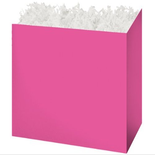 Solid Color Basket Boxes - Large_Solid Fuchsia Basket Boxes 10-1/4x6x7-1/2" - (2 Packs; 6 Boxes Per Pack) - Wraps-FUL