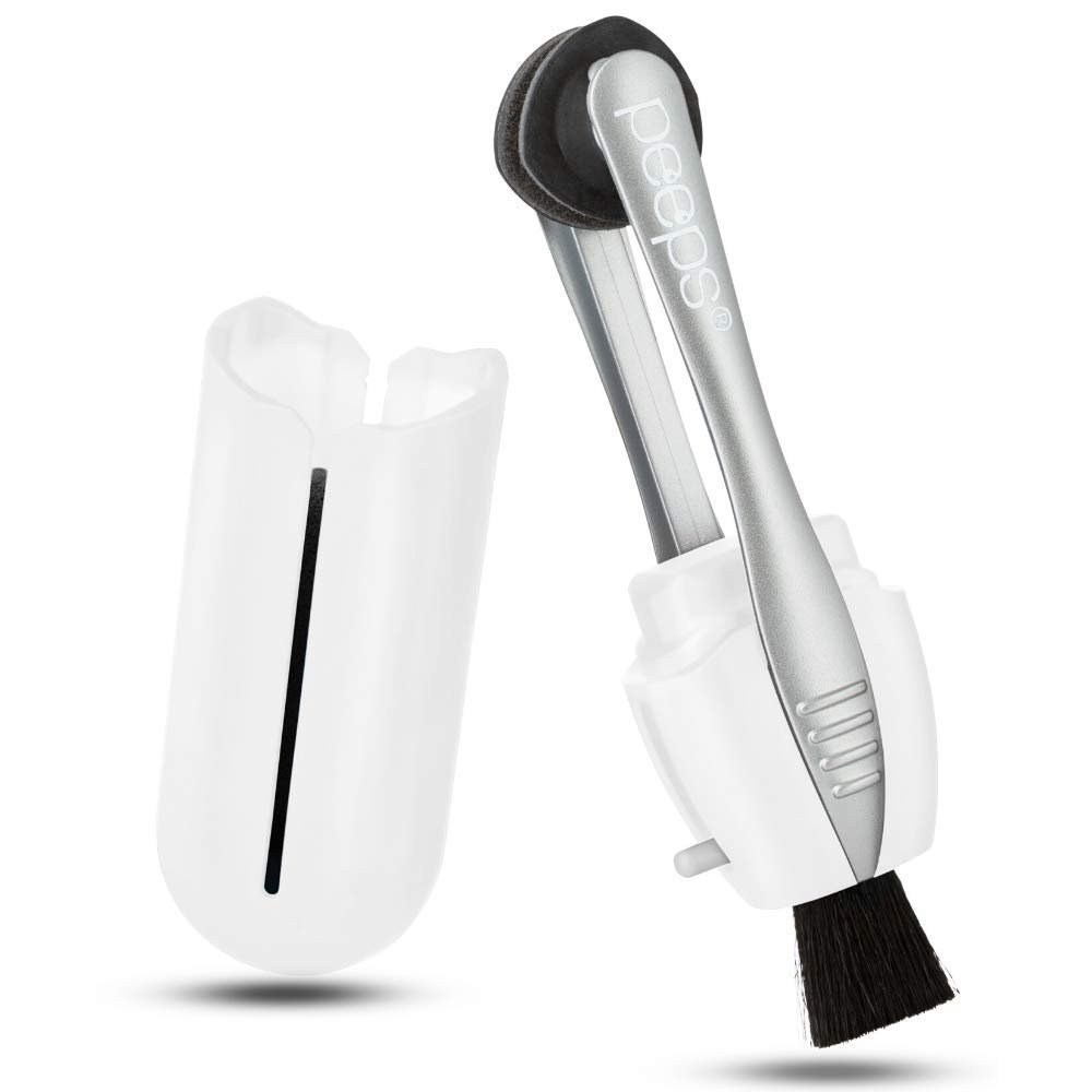 CarbonKlean Peeps Eyeglass Lens Cleaner - Efficient and Durable Carbon Microfiber Technology - Exclusively Used by NASA - 500 Uses (Injected White)