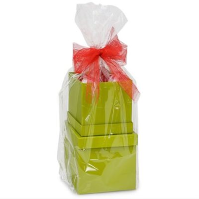 Clear Poly Basket Bags - Medium Clear Poly Basket Bags Bulk 18-1/2x5x22-1/2" 1.25 mil (200 Bags) - WRAPS-GBB2B
