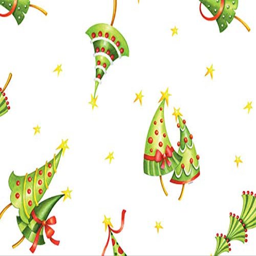 Christmas Print Cello Rolls - 40"x100' Dancing Trees Cello Roll 1.0 mil (2 Rolls) - WRAPS-CR40DT
