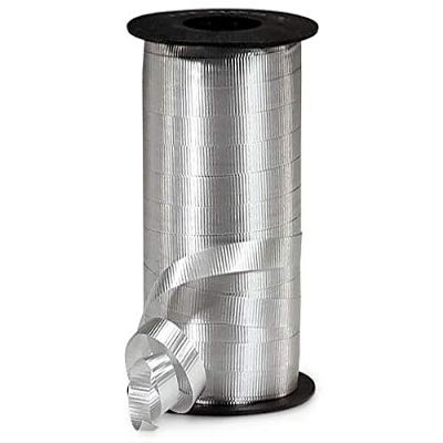 Silver Curling Ribbon 3/8"x250 yds 100% Polypropylene (17 Rolls) - WRAPS-C4SI
