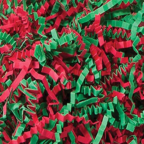 Christmas Mix Crinkle Cut Shred 10 lb Box ~ Spring-fill Shred - WRAPS-ZF10CA