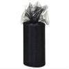 Black Value Tulle Ribbon 6"x100 Yds 100% Nylon Netting (4 Nettings) - WRAPS-VT610BL view 1