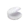 12 Medium Plastic Shell Candy Boxes Favors White 2.5 Inches Diameter view 1