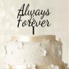 Always & Forever Custom Wedding Cake Topper Personalized Mirror Cake Topper Color Option Available 6"-7" Inches Wide view 4