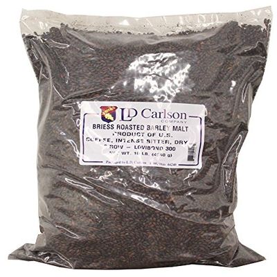 Briess Grain U.S. Brewers Malt for Beer Making & Home Brewing 10 LB (Roasted Barley Unmalted)