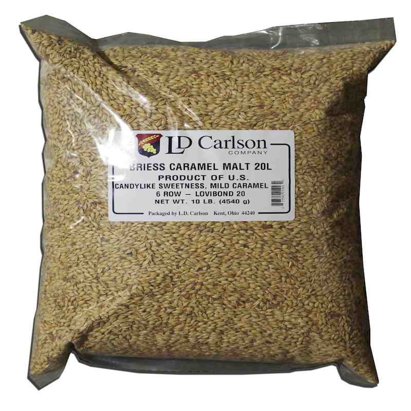 Briess 2-Row Caramel Malt 20L - 10 lb (1923B)