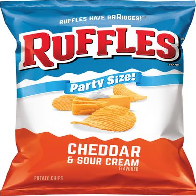 Ruffles Cheddar & Sour Cream Flavored Potato Chips, Party Size! (13 Ounce)