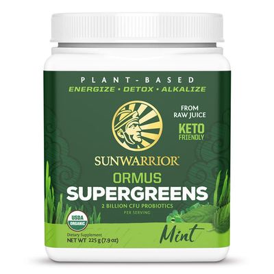 Organic Greens Powder Superfood Complex | Organic Super Greens Powder from Raw Juice with Probiotics Moringa Leaf & Electrolyte Minerals | Vegan Non-GMO No Added Sugar (Mint, 45 Servings)