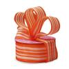 1 1/2" X 20 Yards Orange/White Multi Lines Ribbon view 1