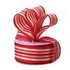 1 1/2" X 20 Yards Red/White Multi Lines Ribbon view 1