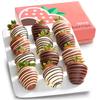 Chocolate Covered Strawberries, 12 Dark/Milk/White Delight view 2
