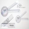 AnthroFlex Goniometer Set of 4: 12", 8", Finger, Spinal - to Measure Range of Motion of Joints for Physical Therapy and Occupational Therapy - CM and Inches, Made of Durable Plastic view 1