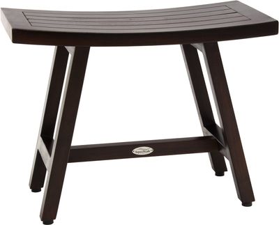 Patented 24" Asia Lotus Mocha-Shield Teak Shower Bench - A. Bench