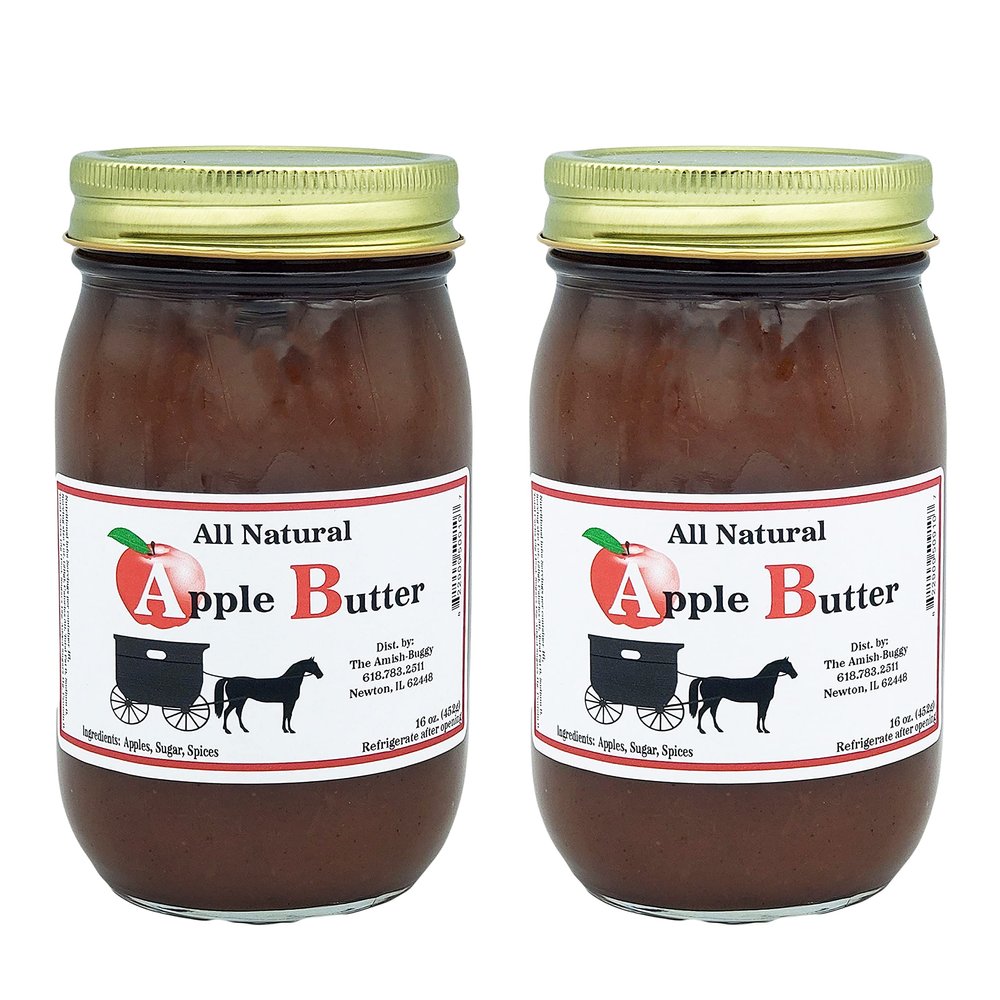 Amish Fruit Butters (Two 16 oz. Jars) (Apple Butter)