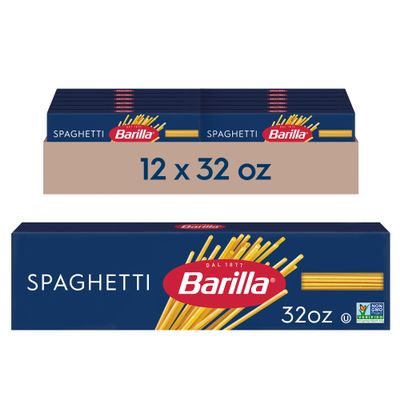 Barilla Spaghetti Pasta, 32 oz. Box (Pack of 12) - Non-GMO, Made with Durum Wheat Semolina - Kosher Certified