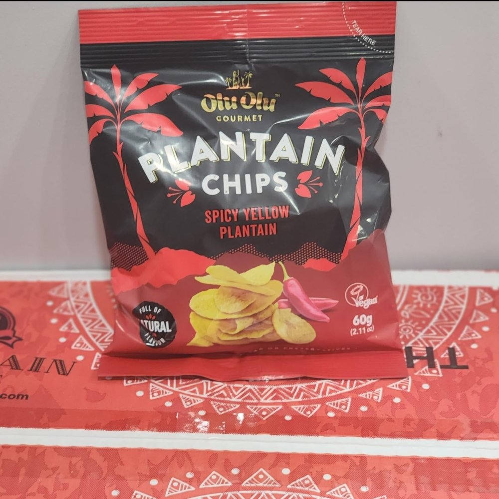 Olu Olu Yellow Plantain Chips Sweet Chilli Flavor - Pack of 24
