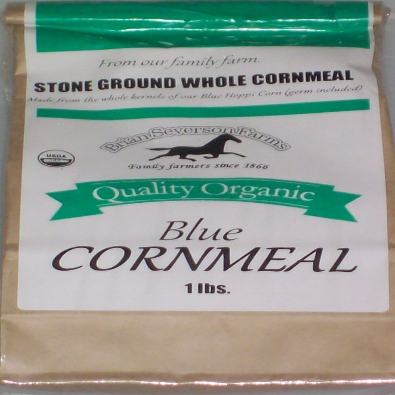 Organic Blue Hopi Cornmeal, Fresh Stone Ground, Farmer Direct, non-GMO 1 lb.