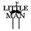 "1st Little Man"Birthday Cake Topper Elegant Moustache Cake Topper Cake Decoration" Color Option Available 6"-7" Inches Wide view 3