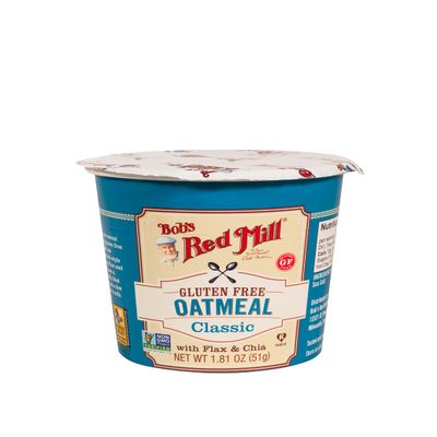 Bob's Red Mill GF Oatmeal Cup, Classic, 1.81 Ounce Cup (Pack of 1) - Non-GMO, Vegan, Whole Grain, Kosher